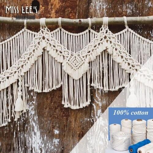 Wholesale 5MM High Quality 100% Cotton Rope Handmade Cords Wall hanging Plant Hanger Macrame Cords