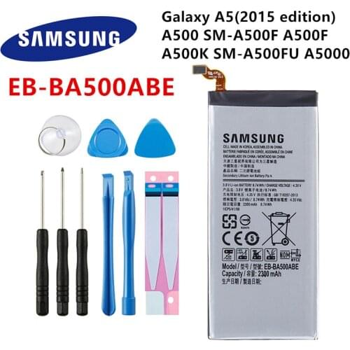 SAMSUNG Orginal EB-BA500ABE 2300mAh Battery For Samsung Galaxy A5(2015 edition) A500 SM-A500F A500K SM-A500FU Batteries+Tools