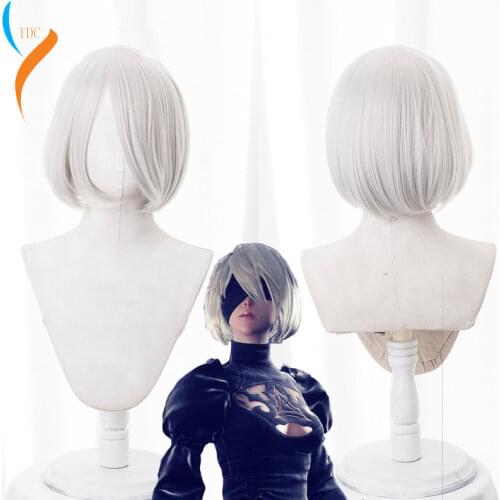2020 NEW High quality YoRHa No.2 Type B 2BYoRH 2A 9S 2B wig Cosplay Wig NieR:Automata Costume Play Wigs Costumes Hair