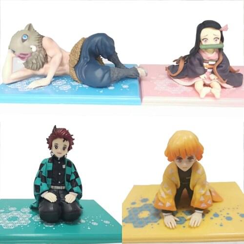 Q Ver. Demon Slayer Kimetsu no Yaiba Tanjiro Zenitsu Inosuke Nezuko PVC Action Figure Anime Figure Model Collectible Toy Doll