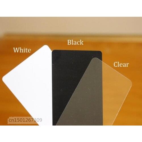 Size 85*54mm White/Black/Clear Acetete PVC Transparent Plastic Business Card Thick 0.7mm 10pcs/20pcs/50pcs/100pcs You Pick