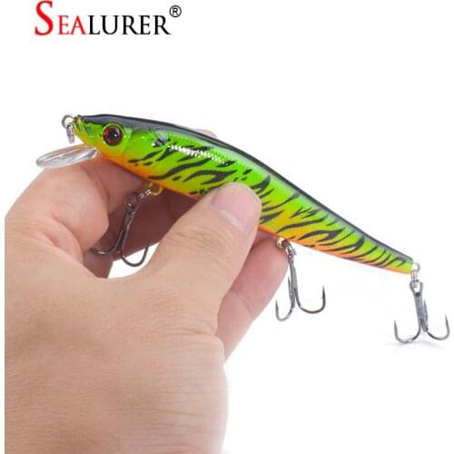 SEALURER 1pcs Boxed Minnow Bait 12cm 13.5g Fishing Lure Float Minnow Wobbler Printed Lure Hard Bait