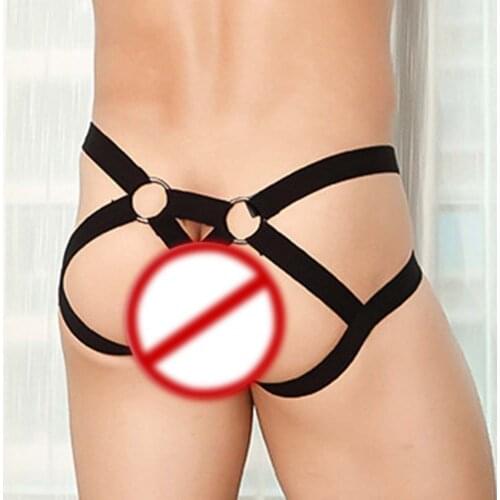 Sexy Gay Underwear Men Thong Jockstrap Mens lingerie G String Penis Pouch Gay Underpant Mens G strings Sexi Male Cueca A50