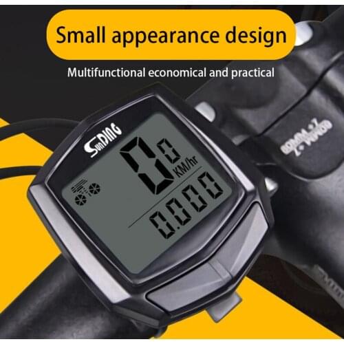 2021 Black Waterproof Bike Cycling Computer Lcd Display Bicycle Wired Odometer Speedometer Bicycle Accessories Bicycle Computer