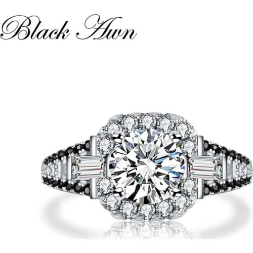 Anillos De Plata 925 De Ley 925 Sterling Silver Jewelry Trendy Wedding Rings for Women Engagement Ring Femme Bijoux Bague C150