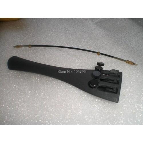 12 PCs Aluminum Alloy Violin Tail Piece with 12 PCs Nylon tail guts 3/4