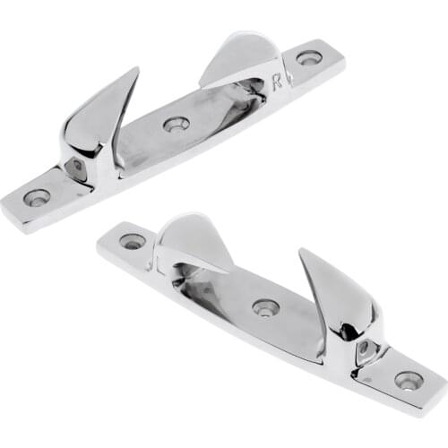 2 Pieces Heavy Duty Premium 316 Stainless Steel Boat Fairlead Cleat Chock Mooring Cleat 119mm 4.69' Car Accessories