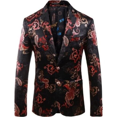 2020 Wedding Blazer for Men Slim Fit Mens Wedding Party Suit Jackets Mens Elegant Floral Blazer Jackets blazer masculino