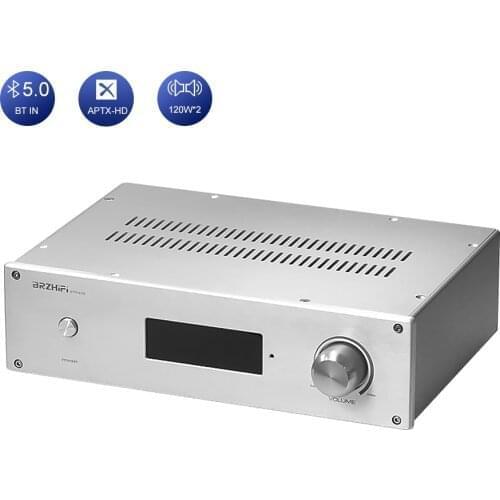 BRZHIFI Bluetooth 5.0 QCC3034 High-Power Amplifier STK412-530 Class AB Remote Control Audio Amplifier 120W*2 APT-X