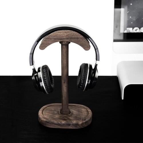 Handmade Wood Headphones Display Stand Home Office Studio Internet Cafe Bar Use Earphone Table Stand Earphone Storage Bracket