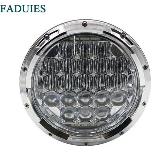 FADUIES Chrome 7inch Motorcycle 5D LED Headlight With Angel Light For FLSTC FLSTF FLSTFB
