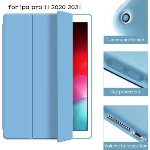 PU Leather Smart Auto Sleep Wake Up Case Coevr for Apple Ipad Pro 11 3rd Generation 2021 A2301 A2459 A2460 Stand Case Capa + Pen
