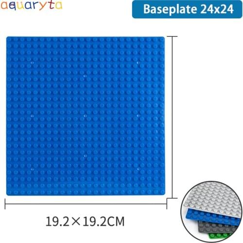 Aquaryta 2pcs Building Block Baseplate Figures Bricks 24x24 DIY Plastic Bricks Size Compatible All Band Toys GIFT for Children