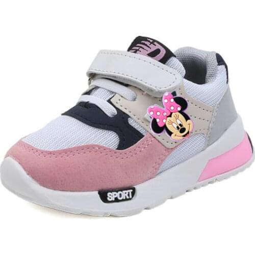 New Mickey Children Shoes Boots for Children Martin Boots for Girl PU Leather Waterproof Winter Kids Snow Shoes Girls Boots