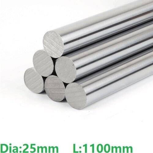 4pcs/lot 25mm linear shaft 1100mm long 25x1100mm hardened chromed plated shaft for CNC 3D printer parts steel rod