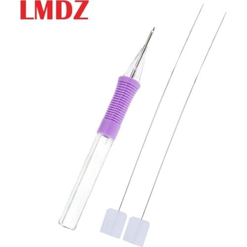 LMDZ 1Pcs DIY Hand Embroidery Needle Practical ABS Plastic DIY Crafts Magic Embroidery Pen Set Punch Sewing Accessories