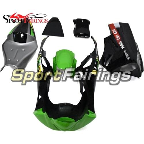 Motorcycle Full Fiberglass Fairing Kit For Kawasaki ZX6R 2009 2010 2011 2012 ZX-6R ABS Plastic Bodywork Green Silver Black