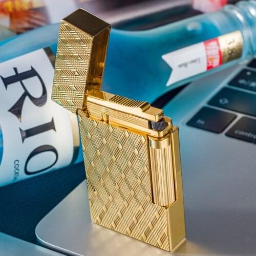 Loud Sound Inflatable Lighter Crisp Steel Tone Brushed Fortune Flower Valuable Business Gift Lighter Gadgets for Men Gifts
