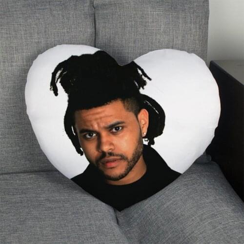 Weeknd Heart Shape Pillow Cover Custom zipper Pillowcase Just Cover No Core Size 41x36cm,47x42cm