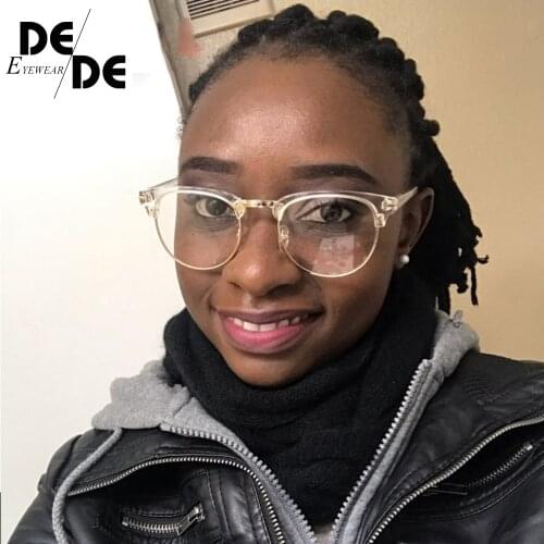 Optical Spectacle Frame spectacles Half Metal Women Glasses Frame Men Eyeglasses Frame Vintage SquareClear Glasses