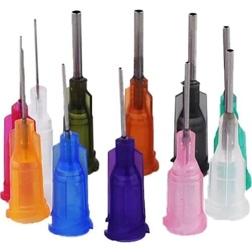 Wholesale 14G-27G W/ISO Standard Precision Passivated S.S Dispenser Tip 0.5 "Tubing Length Glue Dispenser Needles Pack of 10000