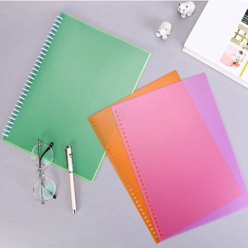 Free Ship PVC Binding Color Frosted Loose Leaf Core 30 Holes Book Peel for A4 26 B5 A5