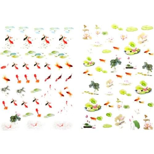 3D Goldfish Lotus Clear Film Resin Fillings Water-Like Painting Jewelry Making A0KD