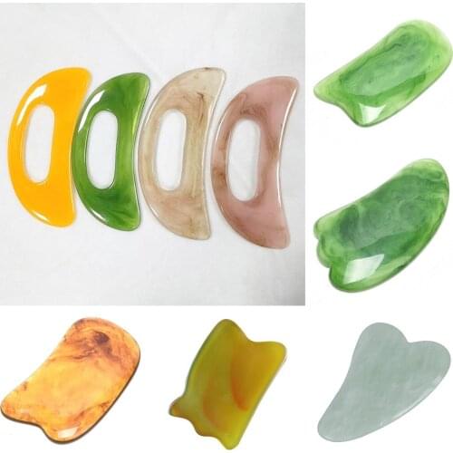 Guasha Board Resin Beeswax Massager Scraper For Face Neck Back Acupuncture Pressure Massage Therapy Chinese Guasha Tool
