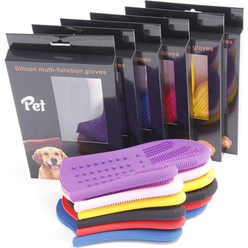 Pet Bathing Hair Remover Groming Glove Dog Massage Tool Durable Silicone