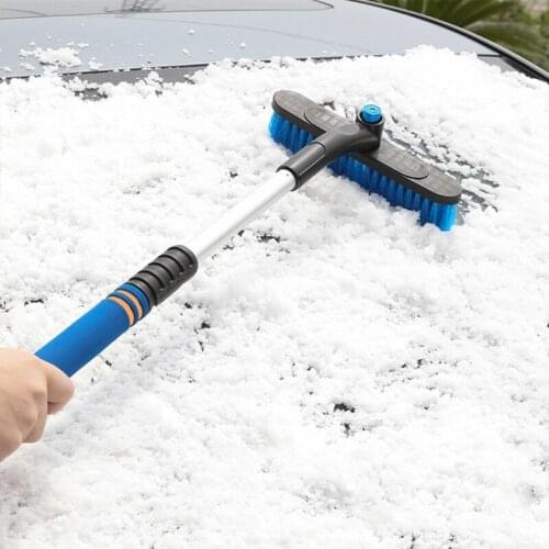 Extendable Car Sn ow Removal Brush Ice Scraper Foam Grip Detachable Sno w Remove 6XDB