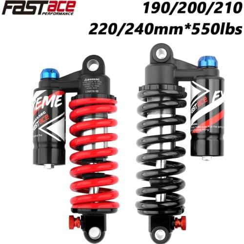 FASTACE Mountain Bike Rear Shock Bicycle Rear Suspension Spring Shock Mtb XC Soft Tail Bicycle DH Shock Absorber 550lbs for DNM