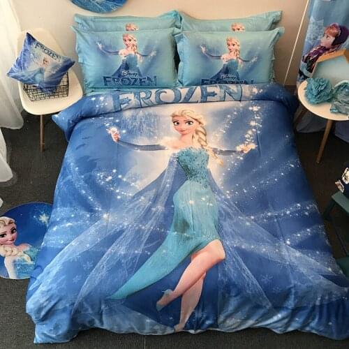 100% Cotton Disney Frozen 2 Bedding Set Anna Elsa Queen King Size Bed Set Children Kids Girl Comforter Duvet Cover Pillow Cases