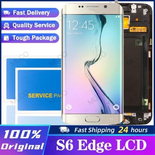 5.1'' AMOLED Display with Burn Shadow for SAMSUNG Galaxy S6 edge G925 G925F LCD Touch Screen Digitizer + Service package