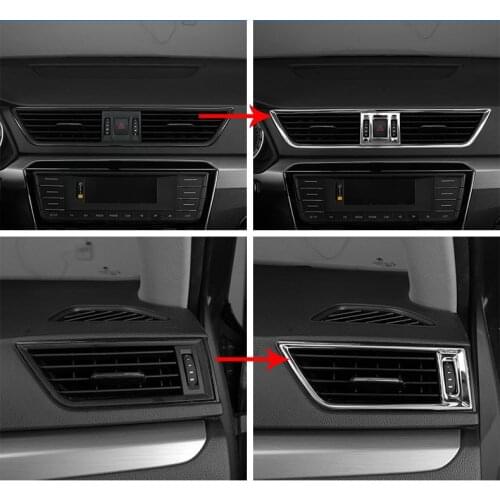 3pcs for SKODA superb 2016-2018 Dashboard Air conditioner Vent Decoration frame Stainless steel
