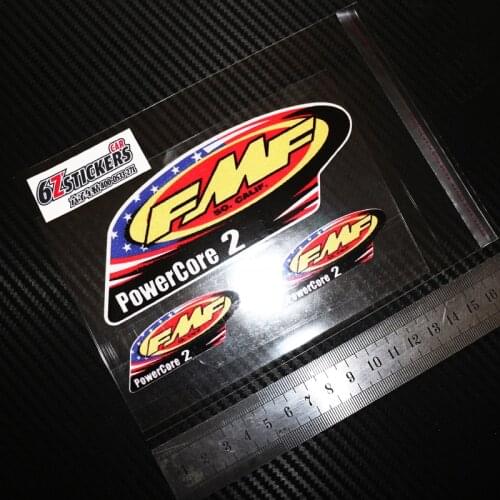 Sixsub 3PCS AUTOCOLLANT ADESIVI AUFKLEBER DECAL FMF POWERCORE