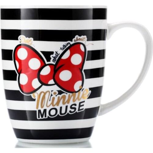 400ml Disney Minnie Mickey Cartoon Water Cup Milk Coffee Tea Ceramic Mug Home Office Collection Cups Love Couple Mugs Women Gift