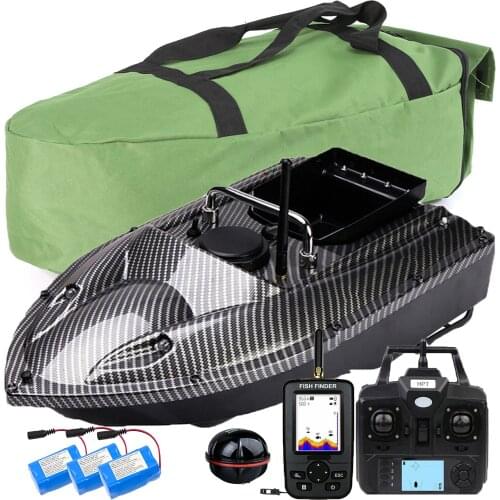 500M Wireless Remote Control Fishing Bait Boat Carp Hook Post Speedboat LCD GPS Fishfinder Boat RC Toy Boat With Sonar Sensor