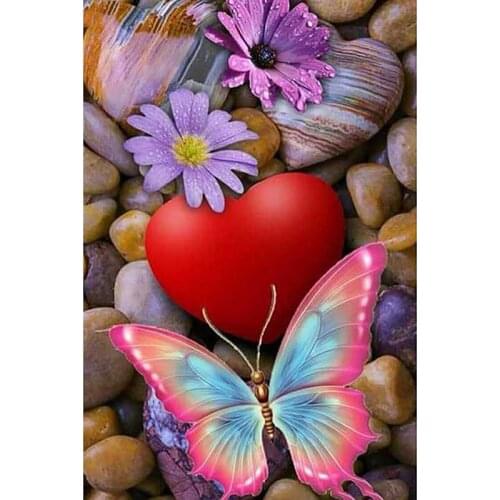 5D Diy Diamond Painting Butterfly Stone Full Square Round Diamond Embroidery Rhinestone Mosaic Cross Stitch Home Decor