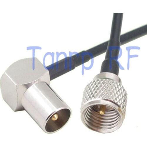 6in TV male right angle 90 degree tomini UHF PL259 male plug RF adapter 15CM Pigtail coaxial jumper RG174 extension cord cable