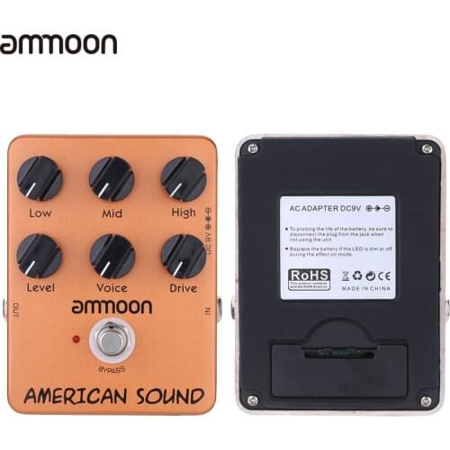 Ammoon AP-13 American Sound Amp Simulator Guitar Effect Pedal True Bypass Guitar Pedal for Guitar Accessories
