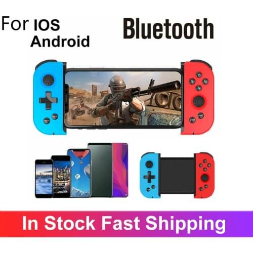 Wireless Telescopic Bluetooth-compatible Game Controller Wireless Gamepad Joystick For Android IOS Phone With USB Cable