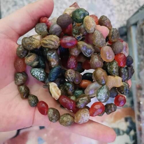 1pcs/lot Rare and rare Gobi agate tendon raisin natural rough bead bracelet pulseiras natural accessories gem wholesale chains