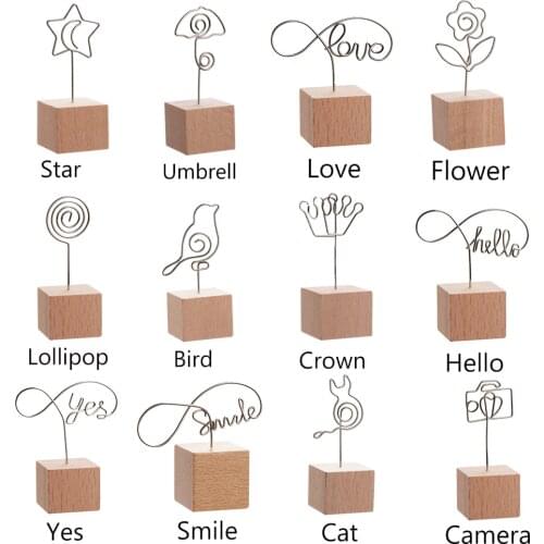 Card Holder Wedding Party Desktop Decoration Metal Place Romantic Photo Clip Table Number Stand Clamps Stand Office Supplies