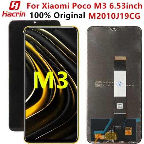 Original Display For Xiaomi Poco M3 Lcd Screen Tested Lcd Display+Touch Screen with 10 Point Touch For Poco M3 M 3 M2010J19CG