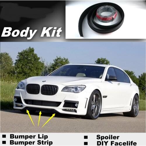 For BMW 7 E32 E38 E65 E66 E67 E68 F01 F02 Bumper Lip Lips / Shop Spoiler For Car Tuning / Show Body Kit + Strip