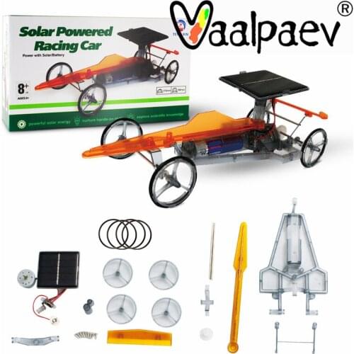 Solar Energy Electronic Car Powered Steam Educational Assemble DIY Kit Blocks Science Physical Experiment Toys for Student Kids