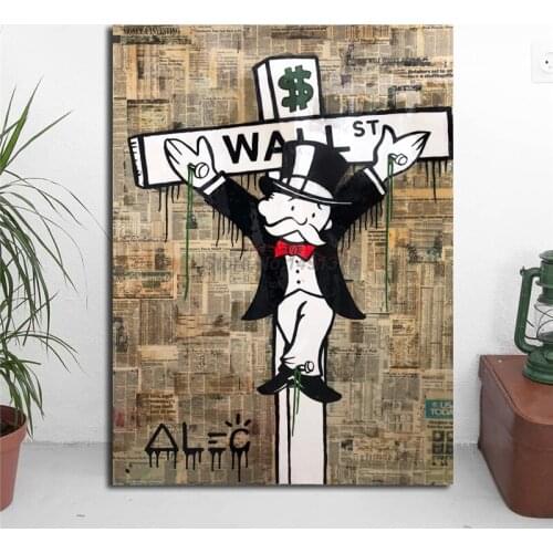Street Crucifix Alec Monopolyingly Canvas Painting Print Bedroom Decor Modern Wall Art Oil Painting Poster Picture Artwork