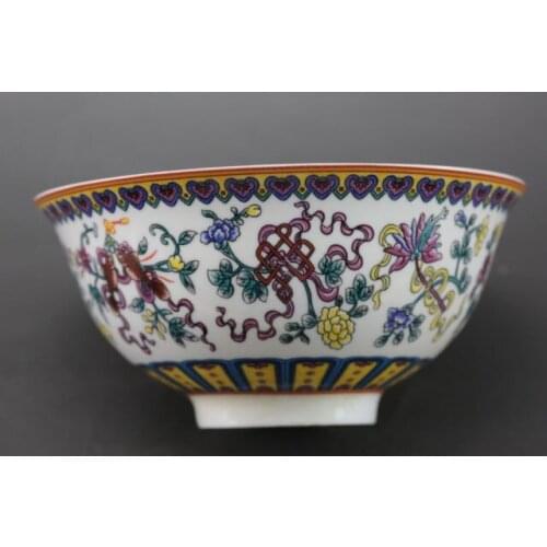 Exquisita colección China tazón de porcelana azul antiguo Ming