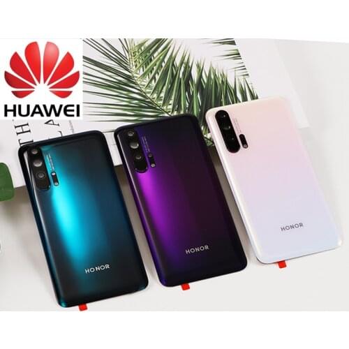 Battery Housing Door Case For Huawei honor 20 pro Back Official Tempered Glass Cover Replacement Part Cases + Camera Lens Frame