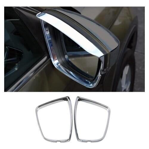 For Skoda Karoq 2017-2021 Car Exterior Rearview Mirror Visor Rear View Rain Rainproof Refit Trim Modify Frame Cover